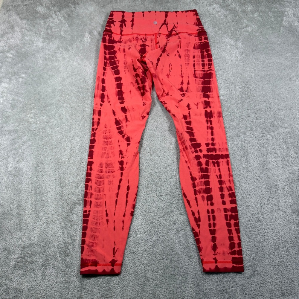 Lululemon Wunder Under High Rise 28" Leggings Women 8 Shibori Pop Persian Red - Picture 2 of 9